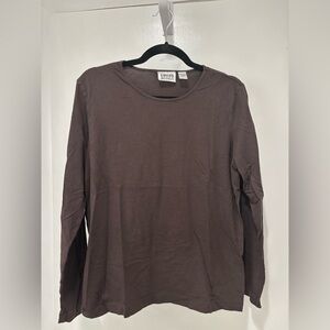Chico's Brown Long Sleeve Tee Size 2